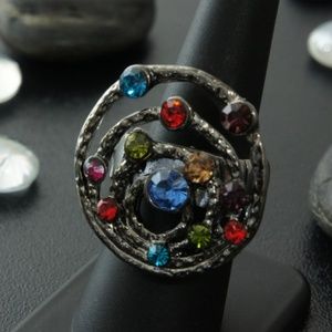 LAST ONE Multi Color Round Stretch Ring One Size